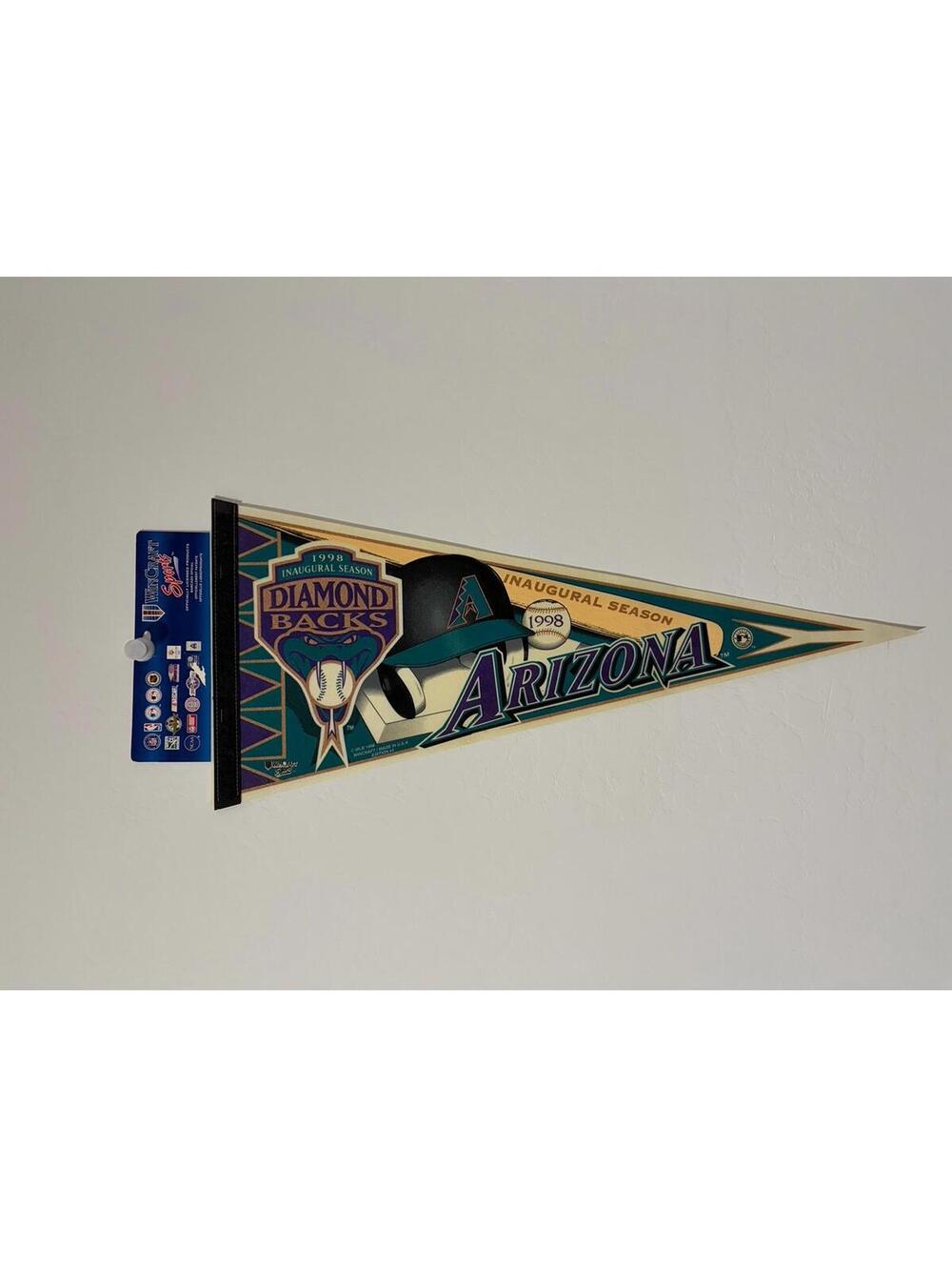Vintage 1998 MLB Arizona Diamond Backs Inaugural Season Pennant - new with tag